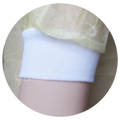 PP Yellow Isolation Gown With Knitted Cuffs