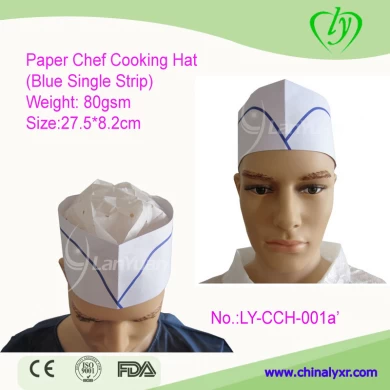 Paper Chef Cooking Hat (Blue Single Strip )