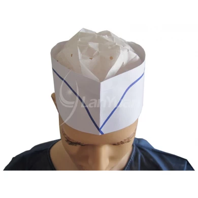 Paper Chef Cooking Hat (Blue Single Strip )