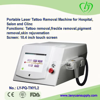 Portable Removal Machine Tattoo Laser pour l'Hôpital, Salon et Clinc