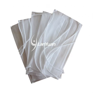 Pure White Head Hanging Non-woven PP Face Mask