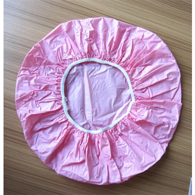 Purely Pink PVC Single-Layer Disposable Bath Hat