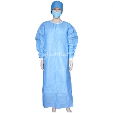 Reinforced SMS Surgical Gown With Knitted Cuffs