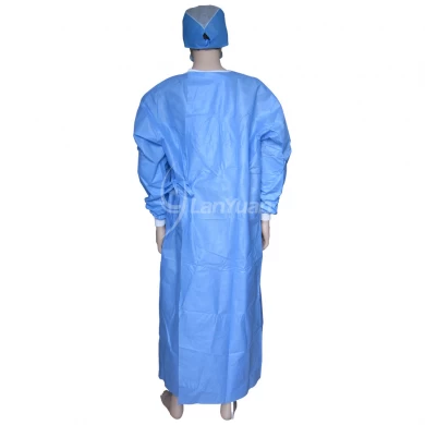 Reinforced SMS Surgical Gown With Knitted Cuffs