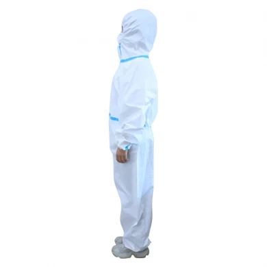 SF Waterproof Breathable Coverall With Hood and Blue Taping