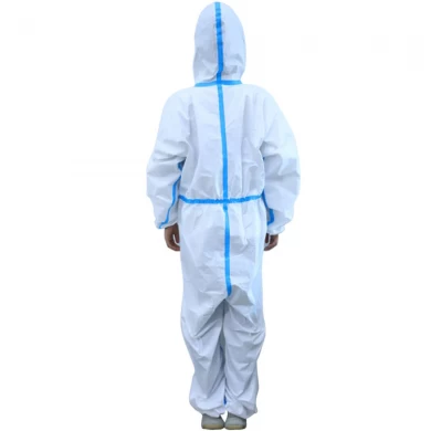 SF Waterproof Breathable Coverall With Hood and Blue Taping