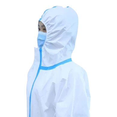 SF Waterproof Breathable Coverall With Hood and Blue Taping