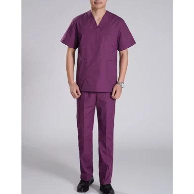 Short Sleeve Cotton Split Type Scrub Suit for Surgery