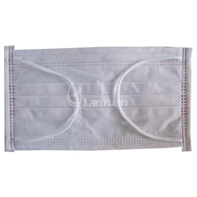 Single Piece Package Ear Loop Nonwoven Pink Face Mask With Flowers Pattern