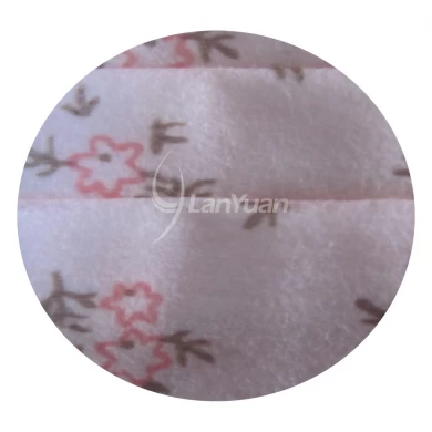 Single Piece Package Ear Loop Nonwoven Pink Face Mask With Flowers Pattern