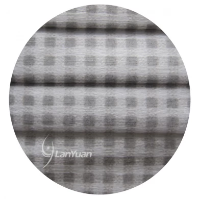 Single-Piece Package Gray and White Small Checked Pattern Face Mask
