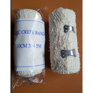 Hautfarbe Medical Elastic Crepe Crepe Verband mit Clips