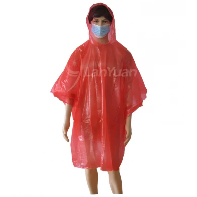 Ted Disposable Emergency Rain Poncho with Hood