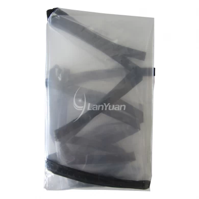 LY Transparent  PE Rain Bonnet With Black Package Edge