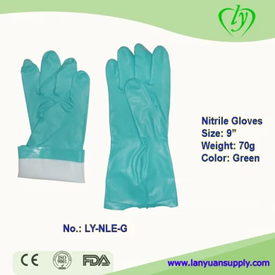 Use guantes de nitrilo Resistencia Verde