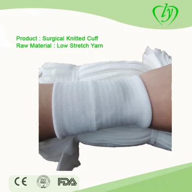 disposable cotton knit rib cuff for isolation gown