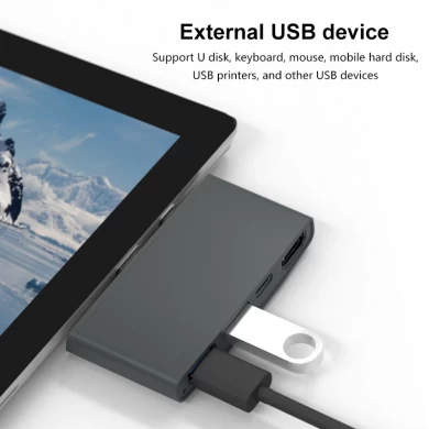 4 in 1 USB Hub Docking with UHD And USB Ports For Surface Pro Via USB3.0