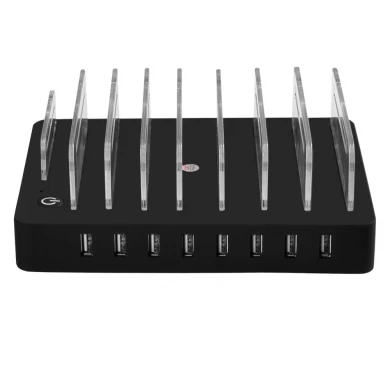 8 Multi-port USB Adapter Charging Station (Black)