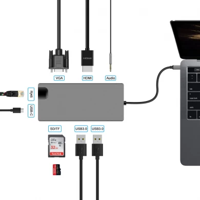 E-Sun Multiport 9 in 1 USB C Hub Adapter for laptop