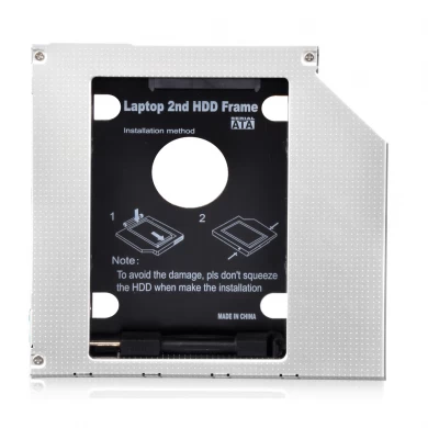 HD9508-SSKL 9,5 mm 2 HDD Caddy mit Lampe und Schalter eingebauten Schraubendreher
