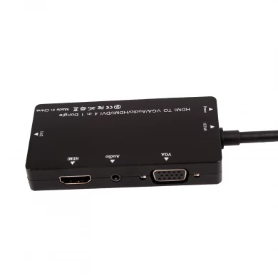 4 en 1 HDMI vers VGA & HDMI & DVI & Audio