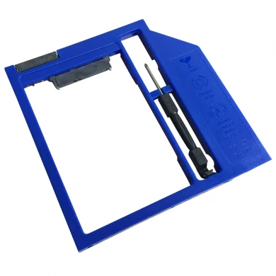 HDS9001-SS 9.5 mm material plástico 2 ª HDD Caddy con destornillador (azul)