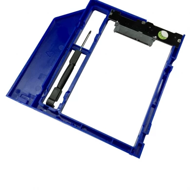 HDS9001-SS 9,5 mm matériel plastique 2ème HDD Caddy avec tournevis (bleu)