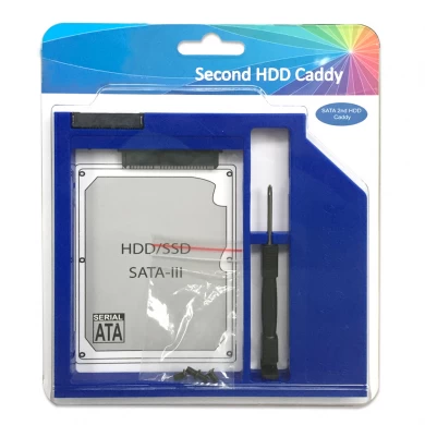 HDS9001-SS 9.5 mm Plastik Material 2nd HDD Caddy mit Schraubendreher (blau)