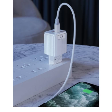 Mobile Phone Charger GaN 33W Dual USB Port QC3.0 PD3.0 Wall Charger