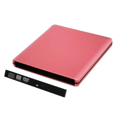 Одпс1203-СУ3-Up 12,7-мм USB 3.0 Алюминиевый внешний корпус DVD (розовый)