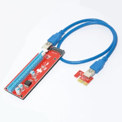 Интерфейс PCI-E 1x с 16-кратным увеличением кабеля PCIe USB 3.0 Специальный адаптер для шахтёров