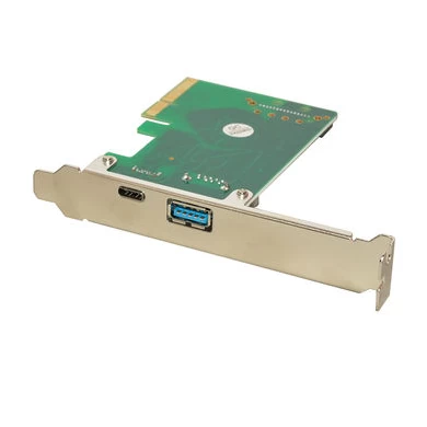 PCIE USB 3.1 1 Port Typ C + 1 Port Typ A Adapter 10 Gbit / s Erweiterungscontroller-Kartenadapter