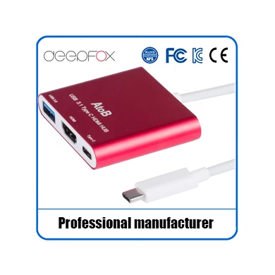 3Ports USB3.0 HDMI Type C HUB adapter