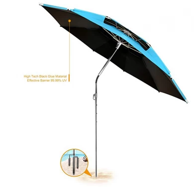1.8m Outdoor Fishing Camping Składany Wodoodporny parasol przeciwsłoneczny Plaża Resting Angling Uniwersalny Anti UV Parasol parasolowy markiza