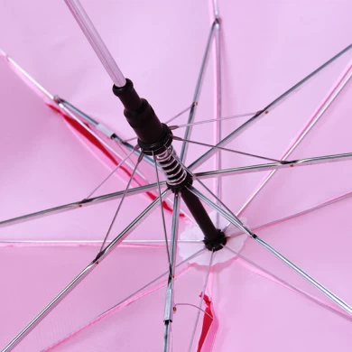 17 '' * 8k auto otwarte ocynkowane metalowe wiatroodporne dzieci straigh różowy parasol