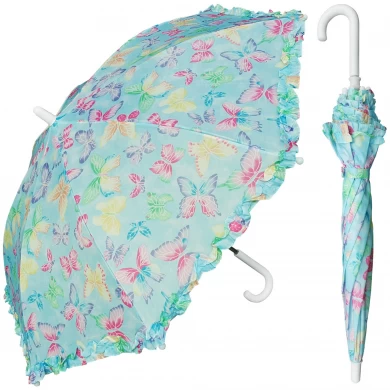 19英寸彩色印花为Eadge花儿童创造了一把伞。