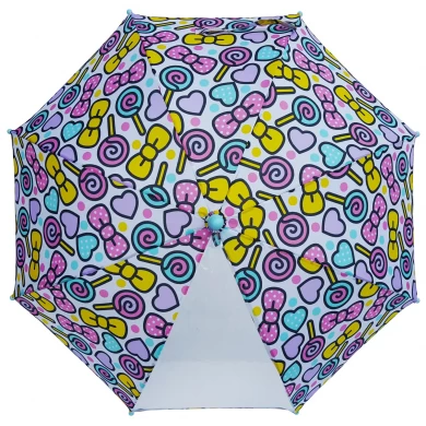 19 Zoll Farbe Full Start Print Customized Design Kinder Regenschirm mit POE-Panel