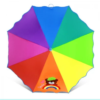 19 بوصة ملونة طباعة أطفال تخصيص تصميم مظلة بالجملة