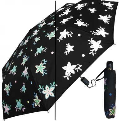 Paraguas abierto para niños de 19 pulgadas con cambio de color mágico