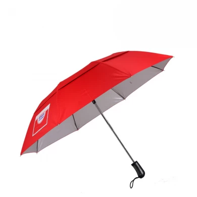 2 Fold Canopy Silver Coating Sunproof  Full Auto Open Umbrella