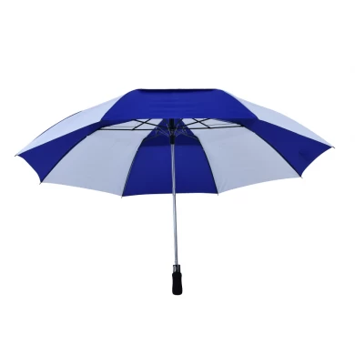 2 Fold windproof gentalman double layer golf umbrella with EVA hanlde