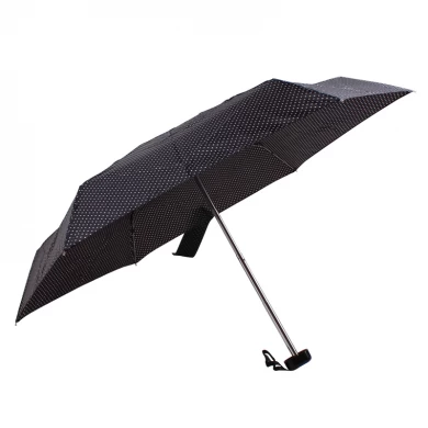 2019 Design de mode Café Polka Dot Motif Super Mini 5 Parapluie Parapluie Coffret Cadeau pour Dame