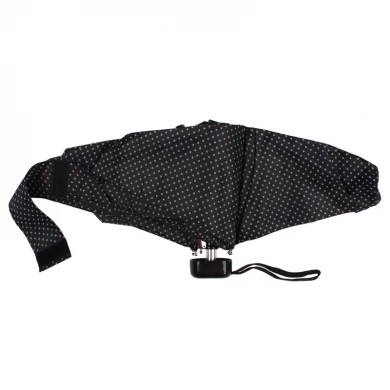 2019 Fashion Design Koffie Polka Dot Patroon Super Mini 5 Fold Paraplu Gift Set voor Lady