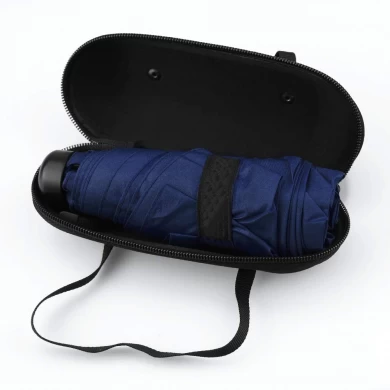 2019 promotionnel 19 "parapluie de voyage pliant avec mini boîtier, manuel compact léger 6k