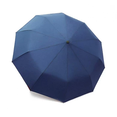 2019 promotionnel bleu marine parapluie auto ouvert fermer parapluie pliant coupe-vent se pliant parapluie de voyage