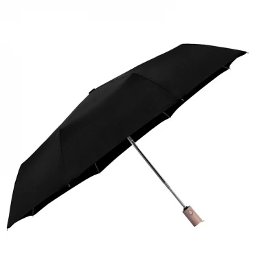 2020 Hot sale high quality custom pongee fabric 3fold umbrella promotional rain umbrella