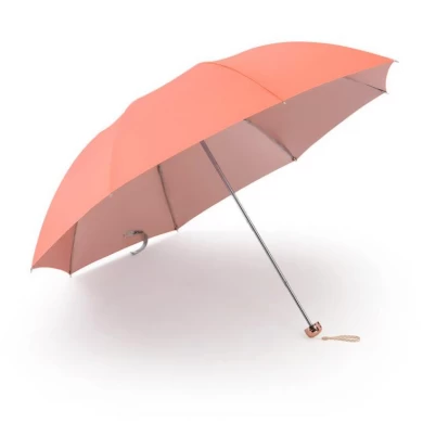 Parapluie promotionnel imperméable à l'eau de doublure manuelle d'ouverture d'argent de 21 pouces * 8k