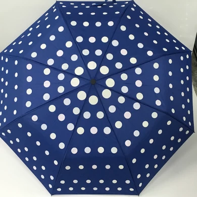 21inch*8k Waterchange Color Fabric Auto Open And Closed Fold Gift Umbrella