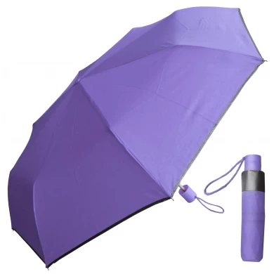 Reflektierender Rand 21inch * 8k, zusammenpassendes Farbengewebe, faltender Regenschirm und doppeltes Regenschirmgeschenk