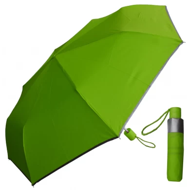 21英寸* 8k反光边，配色面料，折叠伞和双伞礼品